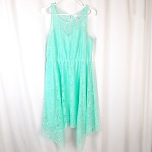 No Boundaries Mint Eyelet Dress Size  15-